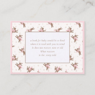 Carte D'accompagnement Livres mignonette petit lapin pour boîtier bébé