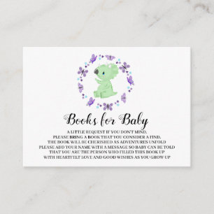 Carte D'accompagnement Livres mignons d'étoile de papillon de Dinosuar de