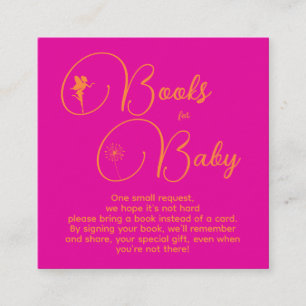 Carte D'accompagnement Livres Minimalistes Fairy Pour Bébé Anniversaire