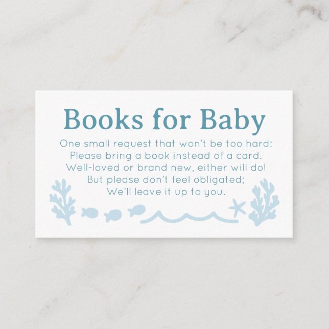 Carte D'accompagnement Livres nautiques pour bébé (Devant)