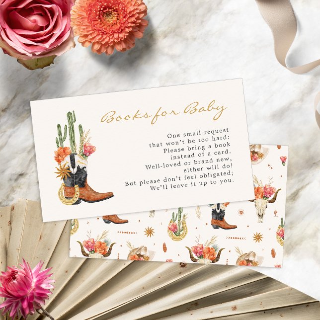 Carte D'accompagnement Livres occidentaux pour bébé (Boho Western Books For Baby Enclosure Card by Painted Paperie
)