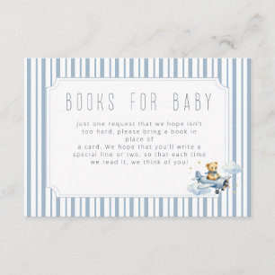 Carte D'accompagnement Livres Ourson Pilote pour Bébé