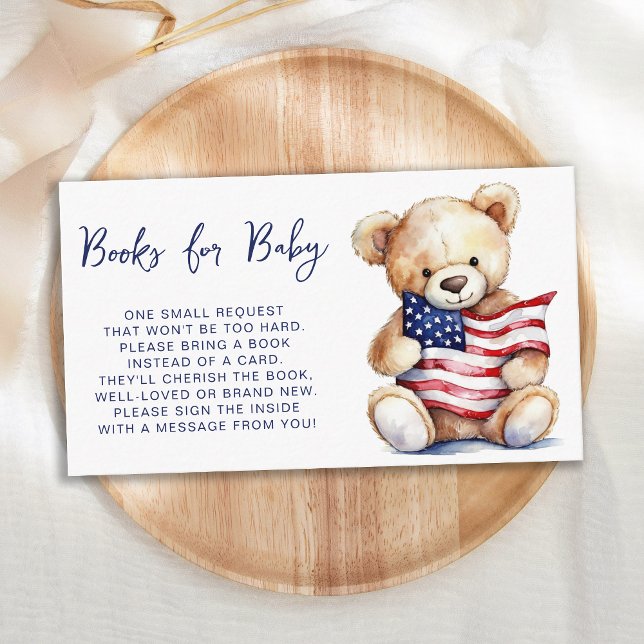 Carte D'accompagnement Livres Ourson Teddy Patriotiques Pour Bébé Cadeaux (Créateur téléchargé)