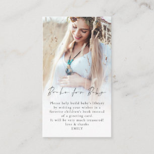 Carte D'accompagnement Livres Photo Overlay pour Baby shower