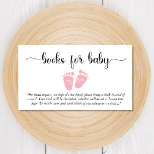 Carte D'accompagnement Livres Pink Piment Pour Baby shower