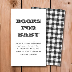 Carte D'accompagnement Livres plaqués noirs pour bébé   Baby shower
