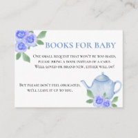 Livres pour Baby Blue Floral Baby shower de théièr