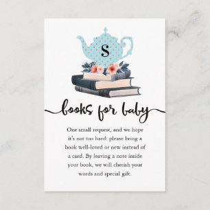 Carte D'accompagnement Livres Pour Baby Boy Blue Tea Party Vintage & Livr