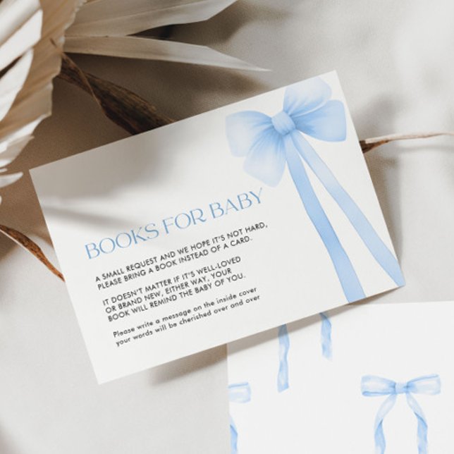 Carte D'accompagnement Livres pour Baby Card Blue Bow (Créateur téléchargé)
