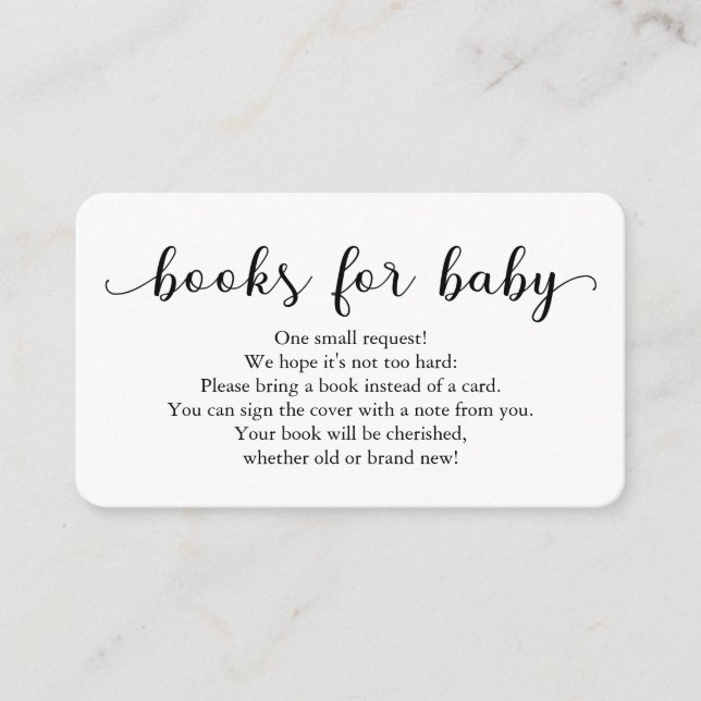 Carte D'accompagnement Livres pour Baby Card Insertion pour Baby shower (Devant)