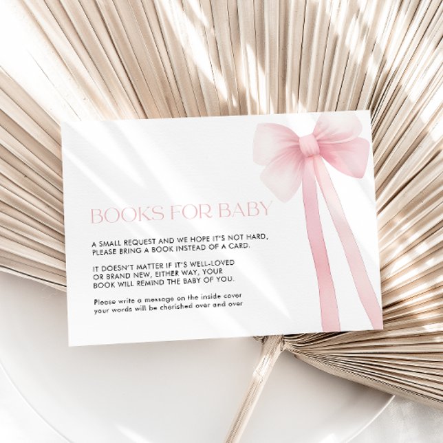 Carte D'accompagnement Livres pour Baby Card Pink Bow (Créateur téléchargé)