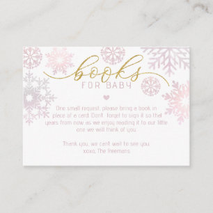 Carte D'accompagnement Livres pour Baby Card Winter Wonderland Baby showe