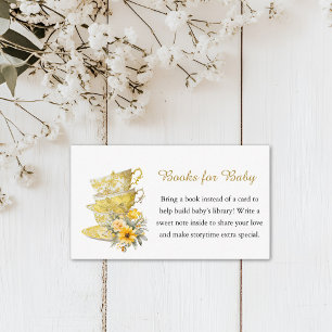 Carte D'accompagnement Livres Pour Baby Floral Tea Party Baby shower
