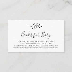 Carte D'accompagnement Livres pour Baby insert card