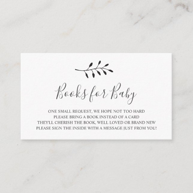 Carte D'accompagnement Livres pour Baby insert card (Devant)