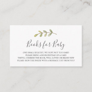 Carte D'accompagnement Livres pour Baby insert card