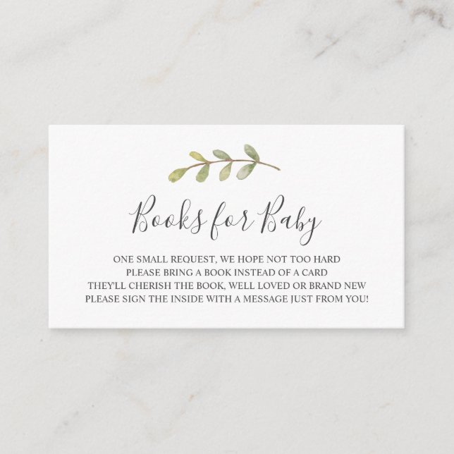 Carte D'accompagnement Livres pour Baby insert card (Devant)