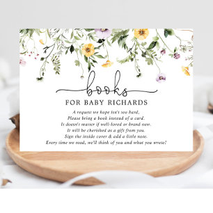 Carte D'accompagnement Livres pour Baby lavande jaune printemps fleurs sa