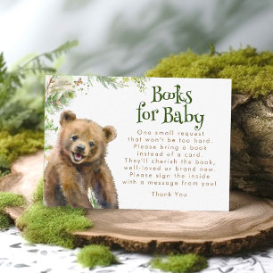 Carte D'accompagnement Livres pour Baby Little Bear et Woodland