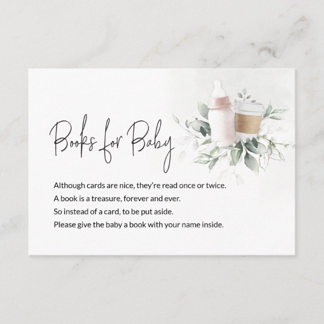 Carte D'accompagnement Livres pour Baby Message Card Baby est en train de (Devant)