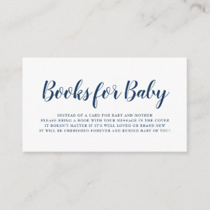 Carte D'accompagnement Livres pour Baby Navy Blue Polka Dot Baby shower