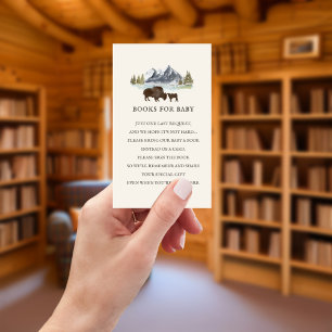Carte D'accompagnement Livres Pour Baby Poem Mountains Buffalo Baby showe