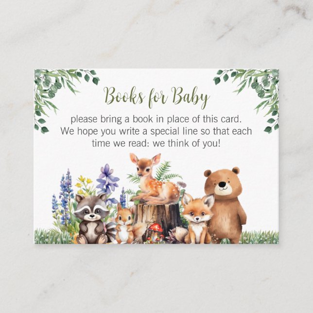 Carte D'accompagnement Livres pour baby shower (Devant)