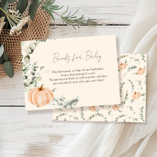 Carte D'accompagnement Livres pour Baby shower Citrouille Baby Little