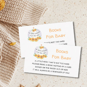 Carte D'accompagnement Livres Pour Baby shower Citrouille Bébé
