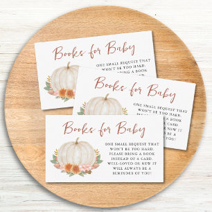 Carte D'accompagnement Livres Pour Baby shower Citrouille Bébé