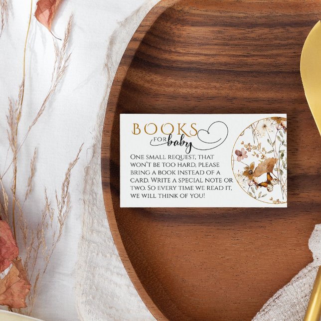 Carte D'accompagnement Livres pour baby shower d'automne sur le thème des (Créateur téléchargé)