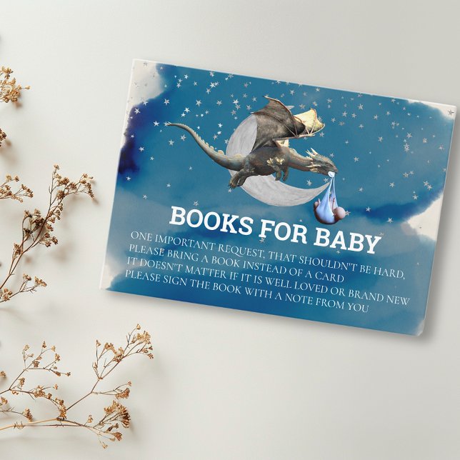 Carte D'accompagnement Livres pour Baby shower Dragon Knight (Créateur téléchargé)