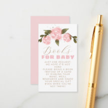 Livres pour Baby Shower Fille Rose Pâle Bohème Flo