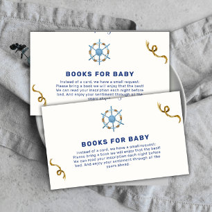 Carte D'accompagnement Livres Pour Baby shower Moderne Ahoy Nautical Book