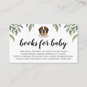 Carte D'accompagnement Livres pour Baby St. Bernard Boho Green