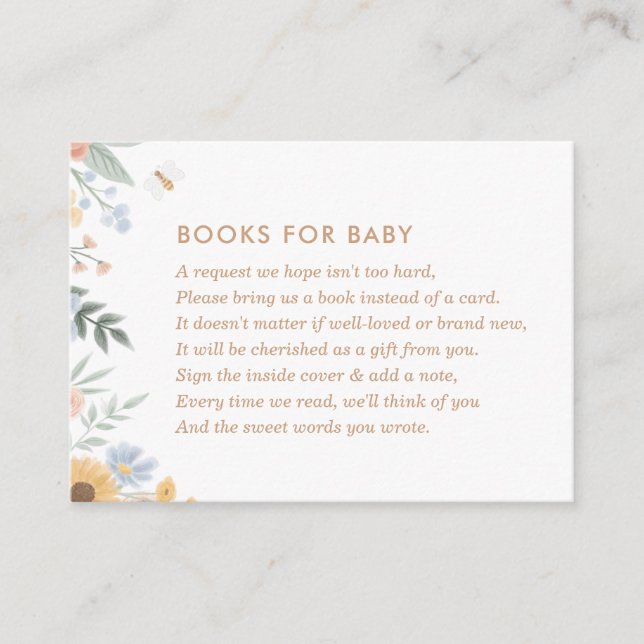 Carte D'accompagnement Livres pour Baby Sweet comme peut être Baby shower (Devant)