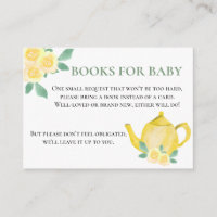 Livres pour Baby Yellow Teapot Baby shower Demande