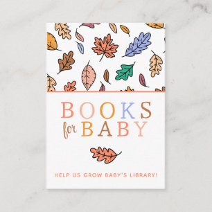Carte D'accompagnement Livres pour bébé à la Baby Shower Tombez amoureux