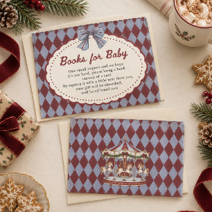 Carte D'accompagnement Livres pour bébé à la douche de bébé Noël à arc de