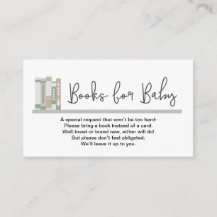 Carte D'accompagnement Livres pour bébé à la place de Card Genre Neutre