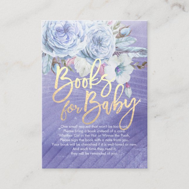 Carte D'accompagnement Livres pour bébé / Apporter un livre Demande (Devant)