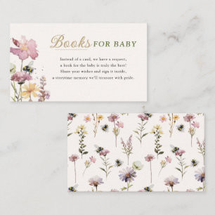 Carte D'accompagnement Livres pour bébé aquarelle Wildflower Sprinkle