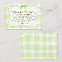 Livres pour bébé avec cadre ondulé en vichy vert