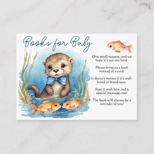 Carte D'accompagnement Livres pour bébé Baby Otter Boy pour bébé (Devant)