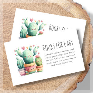 Carte D'accompagnement Livres pour bébé   Baby shower Cactus mignon