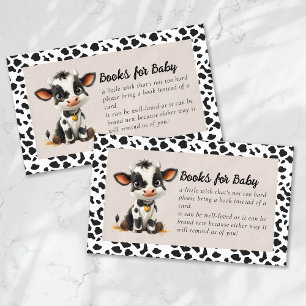 Carte D'accompagnement Livres pour bébé Baby shower de la vache sainte