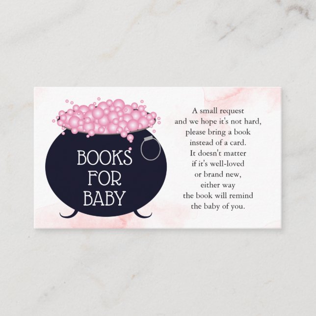 Carte D'accompagnement Livres pour bébé Baby shower d'Halloween Pink Brew (Devant)