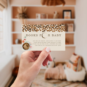 Carte D'accompagnement Livres Pour Bébé Baby shower Floral Café