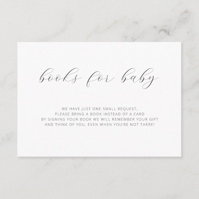 Carte D'accompagnement Livres pour bébé Baby shower moderne Boho Books C (Devant)