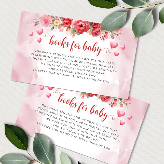 Carte D'accompagnement Livres pour bébé Baby shower petit amour mignonne (Créateur téléchargé)